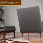 Mid Century Modern Milo Baughman Chair with Ottoman