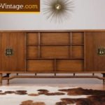 Mid Century Asian Modern Triple Dresser