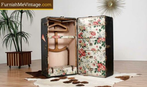 Antique Wardrobe Steamer Trunk