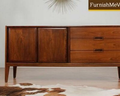 Retro Walnut Credenza by United