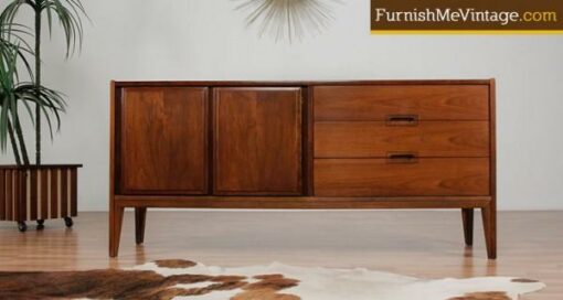 Retro Walnut Credenza by United