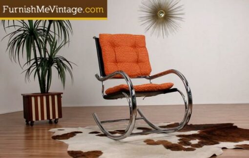 Vintage Chrome Rocking Chair