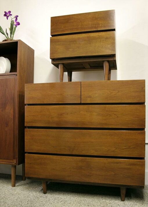 Bedroom Dresser & 2 Nightstands Mid Century American of Martinsville