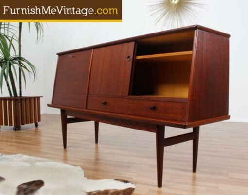 mid century modern danish teak bar