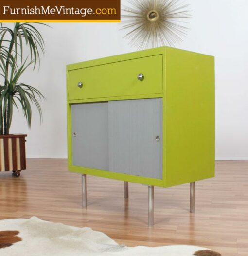 Restyled Retro Lime Geen Credenza