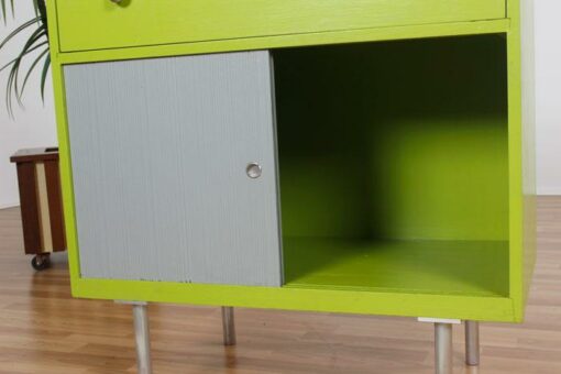 Restyled Retro Lime Geen Credenza