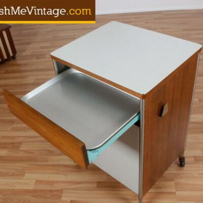 Vintage industrial medical cabinet cart