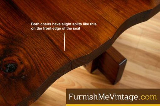 Pair of Rustic Knotty Pine Chairs