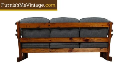 Vintage Rustic Knotty Pine Sofa