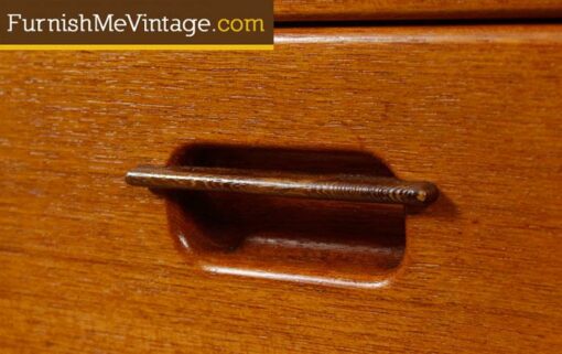 Mid century modern Danish teak credenza with rosewood accent