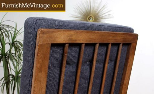 Restored mid century modern high back lounge chair