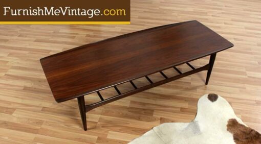 Refinished mid century modern coffee table by Bassett