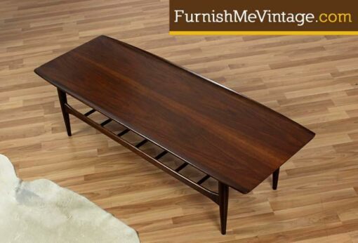 Refinished mid century modern coffee table by Bassett