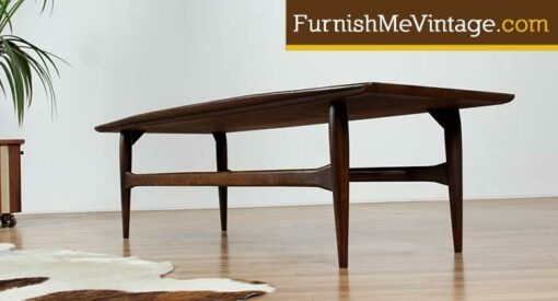 Refinished mid century modern coffee table by Bassett