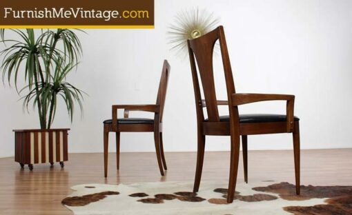 Set of six mid century modern Broyhill Emphasis dining chairs