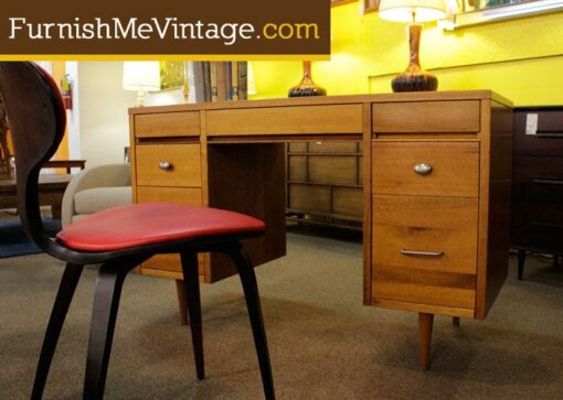 Mid century modern maple desk