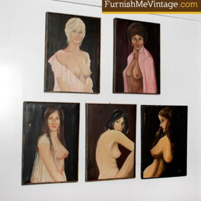 Pair of Vintage Nude Portraits