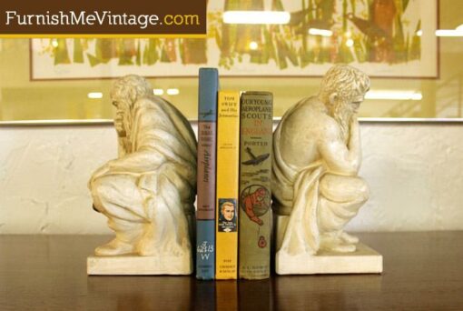 Vintage Socrates Chalkware Bookends