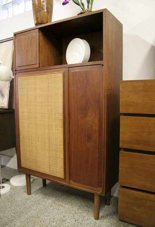 Mid Century Modern Bookcase Hutch Cabinet Storage