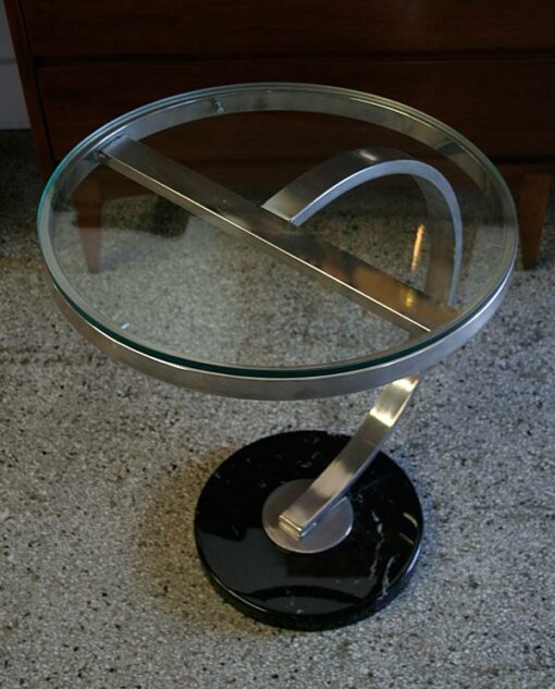 Art Deco Machine Age Circular Arch End Table