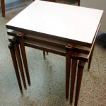 Danish White Lacquered Top Nesting Tables