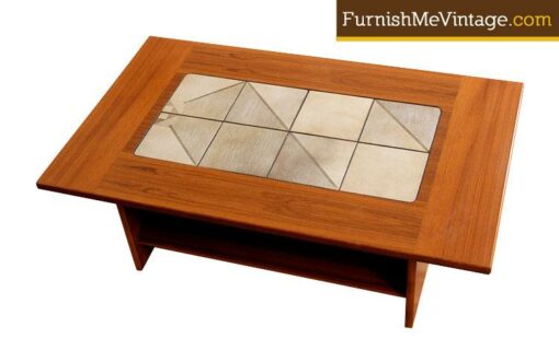 Vintage Gangso Mobler Tile Top Teak Coffee Table