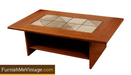 Vintage Gangso Mobler Tile Top Teak Coffee Table