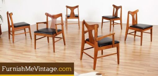 6 Mid Century Modern Stanley Dining Chairs