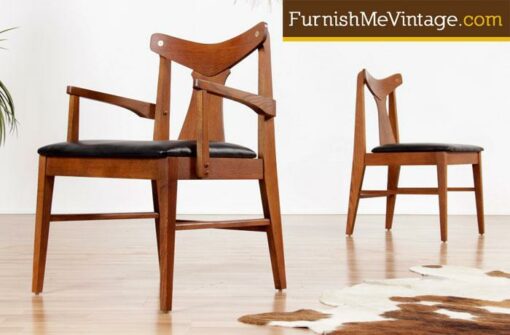 6 Mid Century Modern Stanley Dining Chairs