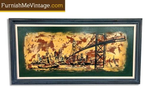 Mid Century Modern San Francisco Bay Painting