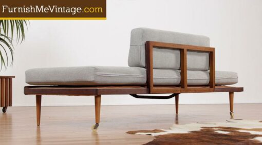 Restored Quilted Mid Century Modern Daybed