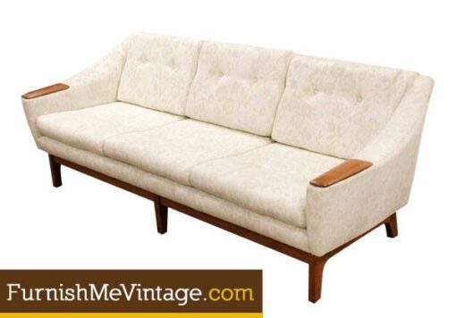 Mid Century Modern 75″ Long Danish Teak Sofa