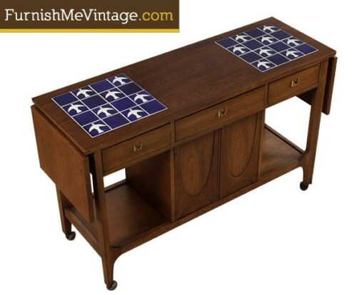 Vintage Broyhill Brasilia Serving Cart with Tiles – ON HOLD