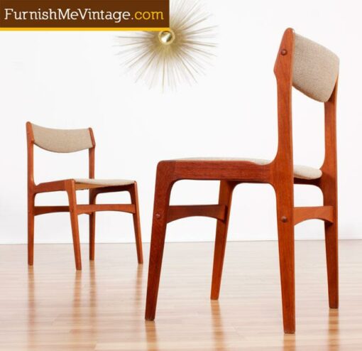 Set of 8 Mid Century Modern Danish Teak Dining Chairs