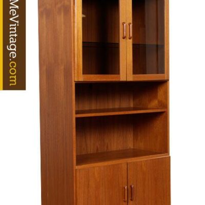 Vintage Jesper Danish China Cabinet with Open Shelving