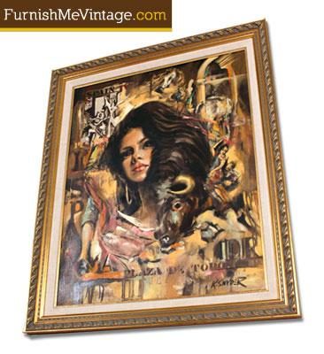 K. Snyder Espana Signed Female Portrait