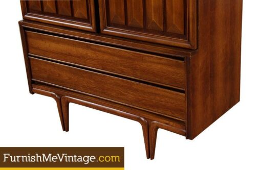 Mid Century Modern Bifurcated Leg Gentleman’s Chest Dresser