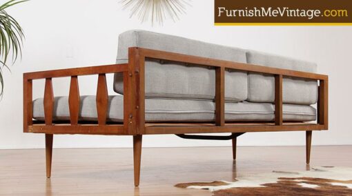 Restored Sculpted Arm Mid Century Modern Daybed