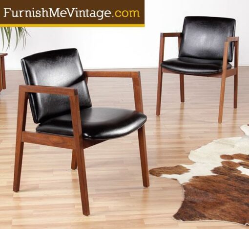 Pair of Mid Century Modern American Arm Chairs