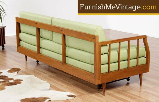 Restored Mid Century Modern Sofa with Trundle Bed