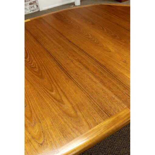 Refinished Danish Teak Oval Dining Table