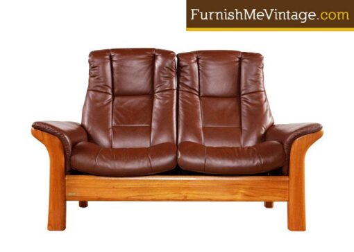 Pre-Owned Contemporary Ekornes Windsor Highback Loveseat