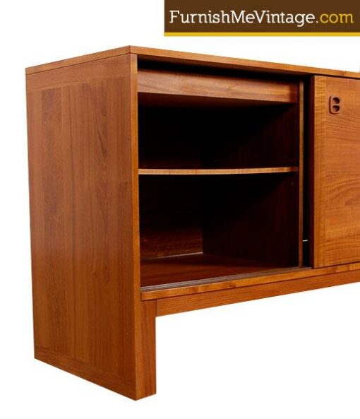 Vintage Danish Teak Credenza with Finished Back