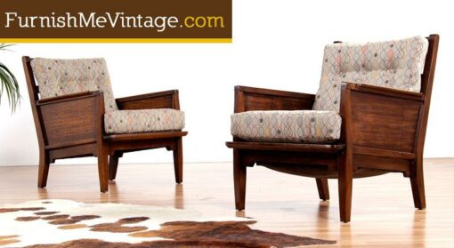 Pair of Mid Century Modern Milo Baughman Mindoro Lounge Chairs