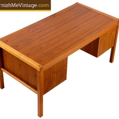Vintage Bent Silberg Danish Teak Desk