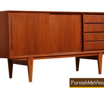 Finely Crafted Mid Century Modern Danish Credenza