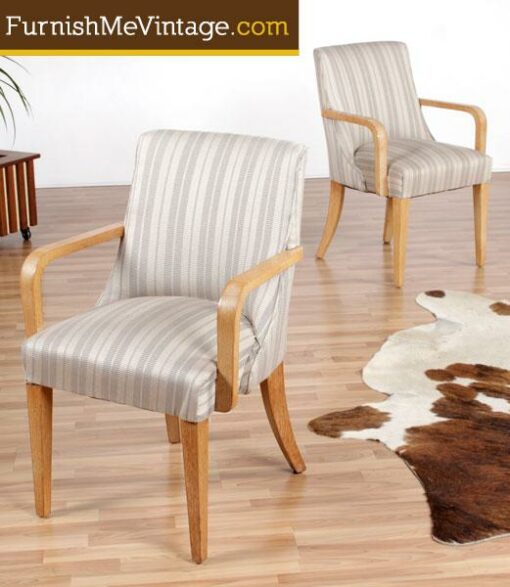 Pair of Restored Vintage Maple Arm Chairs