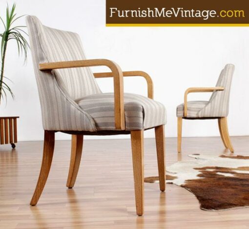 Pair of Restored Vintage Maple Arm Chairs