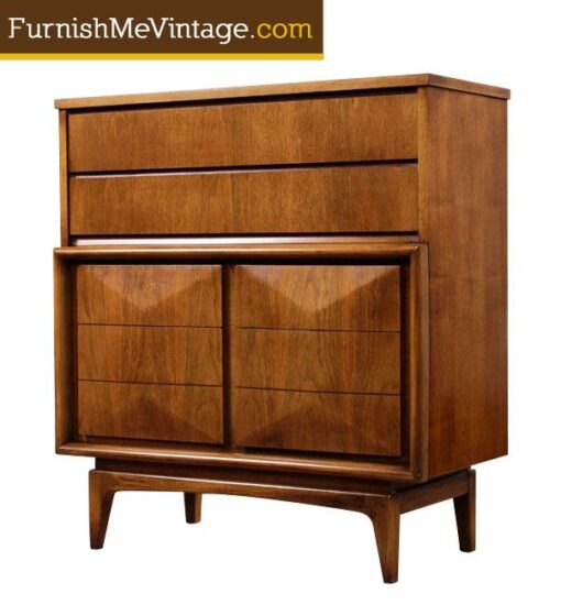 Mid Century Modern United Furniture Tall Dresser