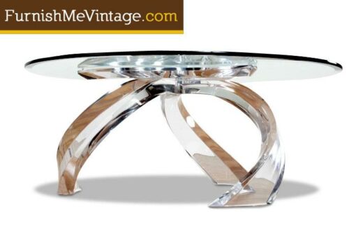 Haziza Modern Lucite Cyclone Coffee Table